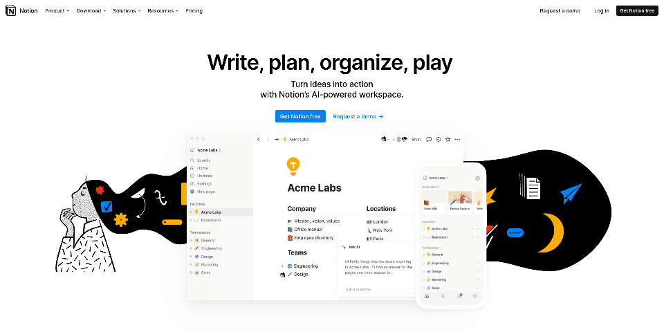 Notion - AI tool screenshot and preview