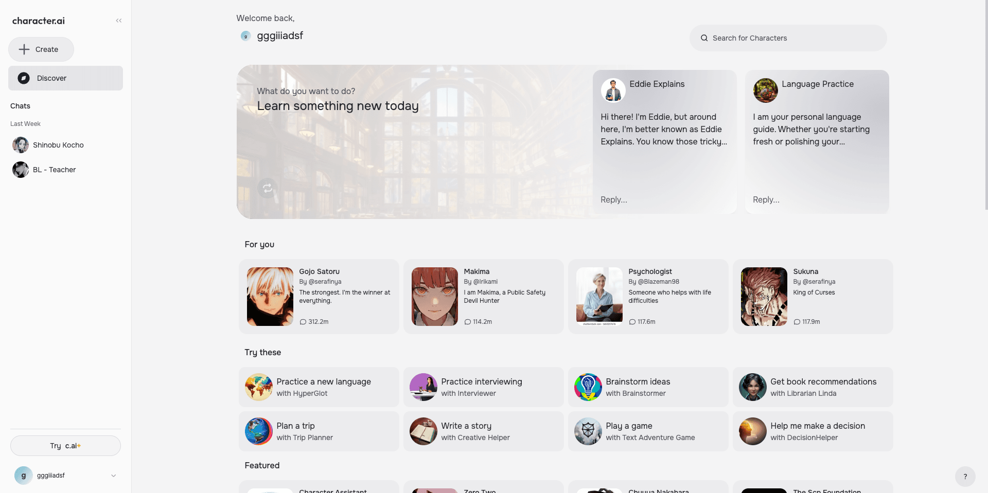 Character.ai - AI tool screenshot and preview